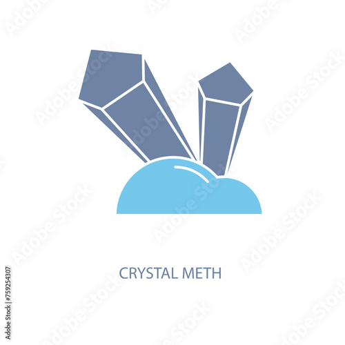 crystal meth concept line icon. Simple element illustration. crystal meth concept outline symbol design.