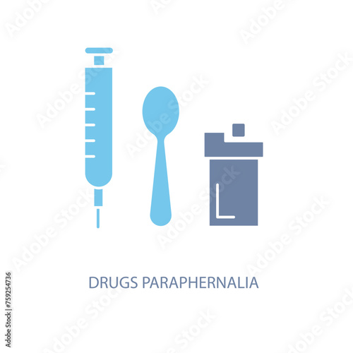 drugs paraphernalia concept line icon. Simple element illustration. drugs paraphernalia concept outline symbol design.