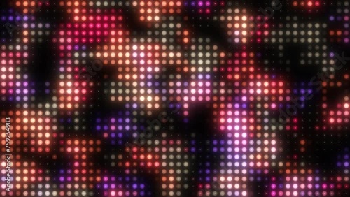 Abstract dots with a disco vibe. Retro style. Shimmering dot patterns. Looped animation. 4К photo