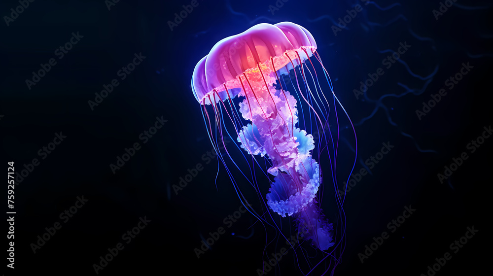 Fototapeta premium vibrant jellyfish