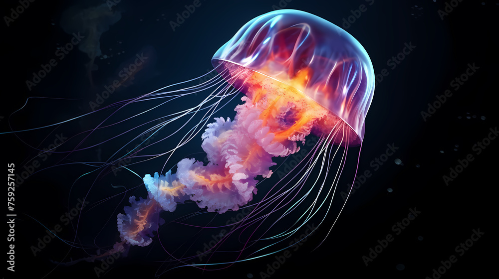 Obraz premium vibrant jellyfish