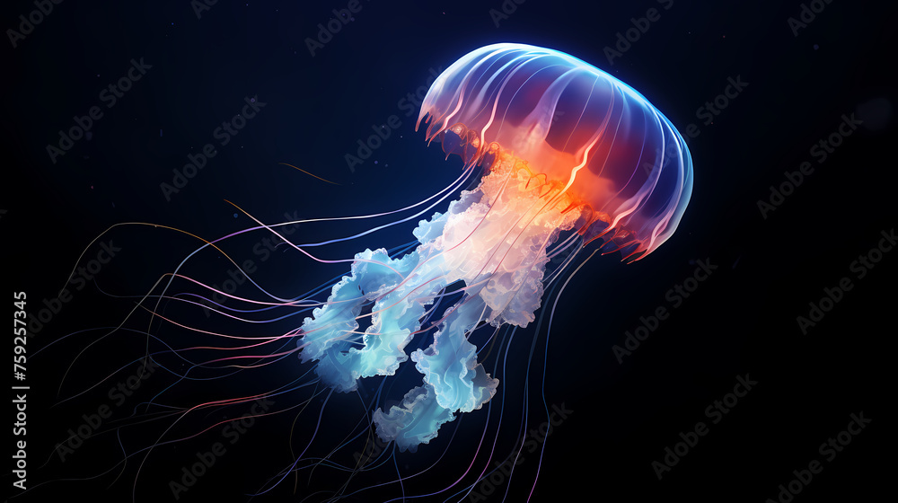 Obraz premium vibrant jellyfish