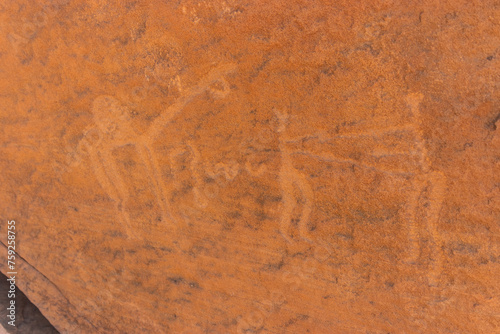 Rock art (petroglyphs) in Jubbah, Saudi Arabia