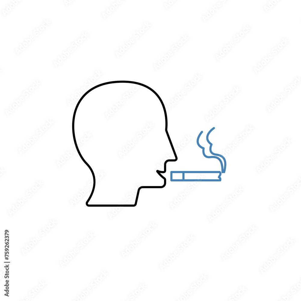 smoking concept line icon. Simple element illustration. smoking concept outline symbol design. smoking concept line icon. Simple element illustration. smoking concept outline symbol design.