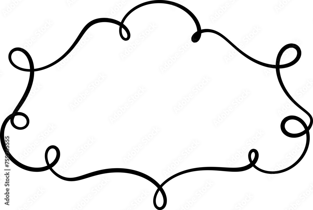 Swirly Fancy Vector Border