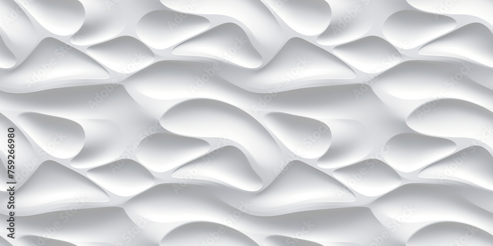 Organic Shapes Background, White 3d Seamless Pattern, Soft Wavy Texture, Embossed Paint Organic Shapes Background, White 3d Seamless Pattern, Soft Wavy Texture, Embossed Paint