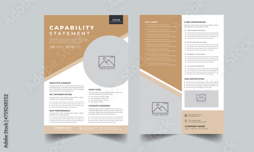 Capability Statement layout 2 style design template photo