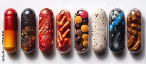 Set of different pills photo