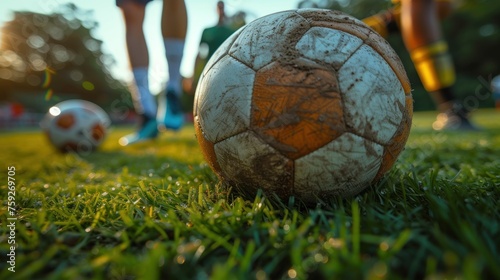 soccer football kick off in the stadium