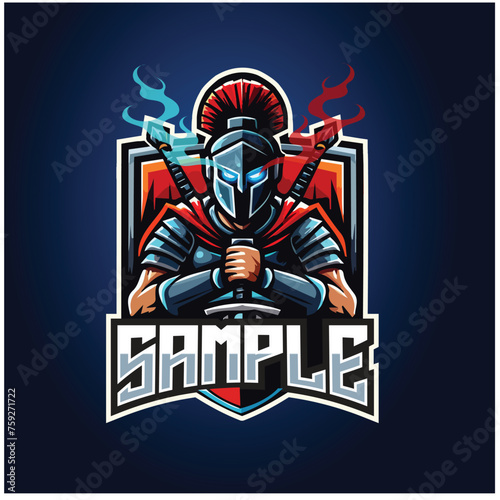 Team Esport template army mascot logo