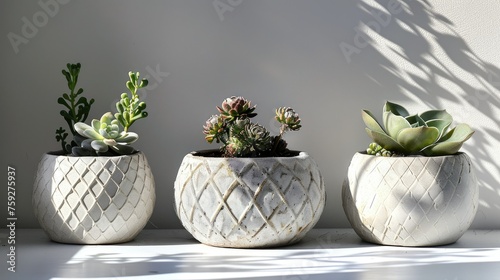 Green Oasis in Ceramic Pots