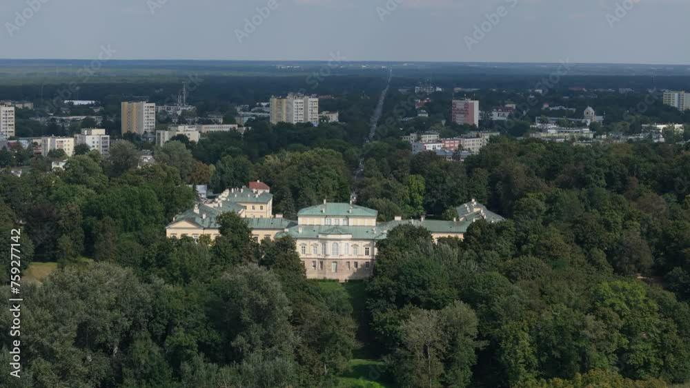 Beautiful Landscape Czartoryski Palace Museum Pulawy Aerial View Poland Beautiful Landscape Czartoryski Palace Museum Pulawy Aerial View Poland