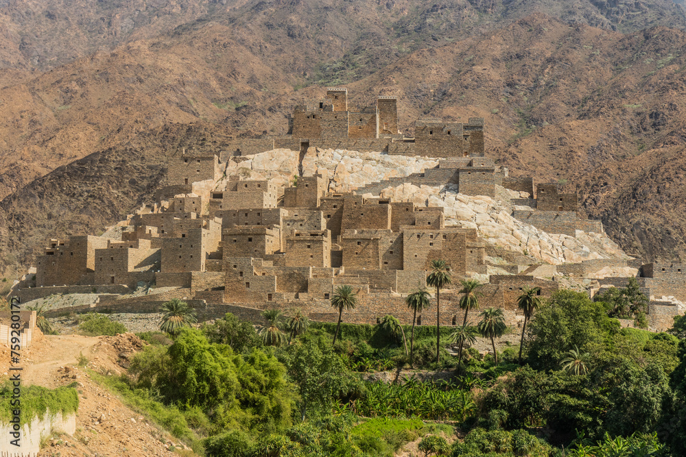 Ancient Thee Ain ( Dhi Ayn) village, Saudi Arabia