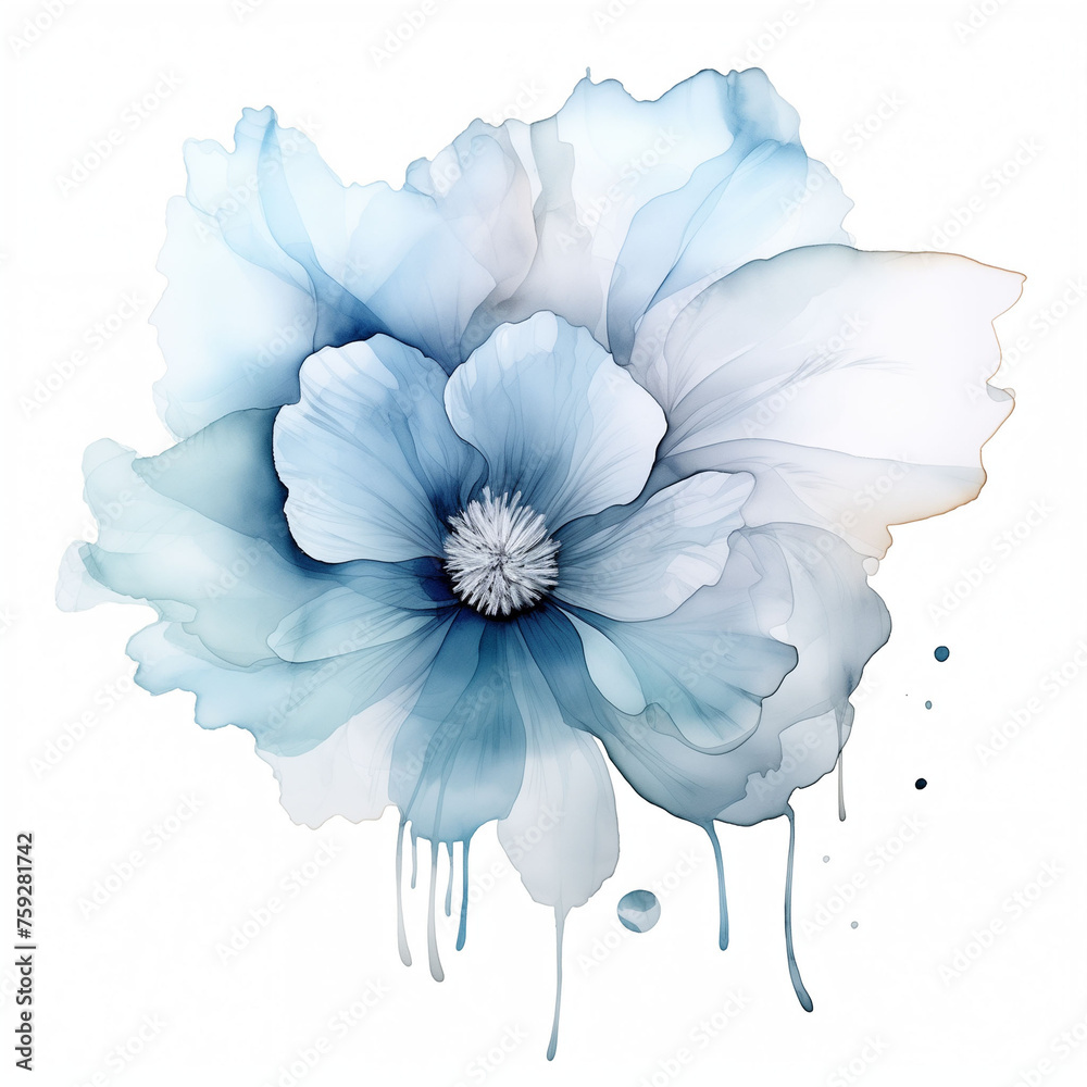 Obraz premium Abstract flower, delicate botanical floral background. Generative AI.