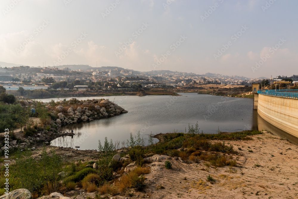 Abha lake in Abha city, Saudi Arabia