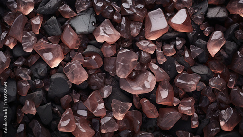 Top-Down Glimpse of Luxurious Black and Brown Gold Stones
