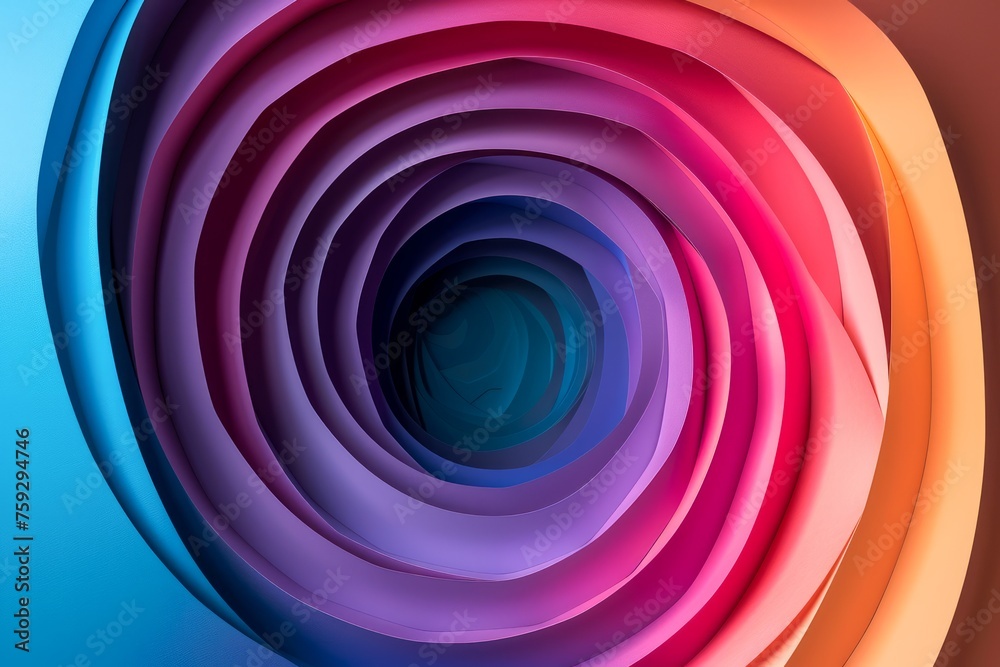 Vibrant Multicolor Abstract Circular Layers Background Illustration with Gradient Effects Vibrant Multicolor Abstract Circular Layers Background Illustration with Gradient Effects