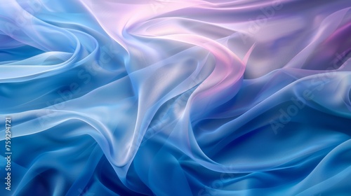 A close up of a blue and purple fabric with wavy lines, AI