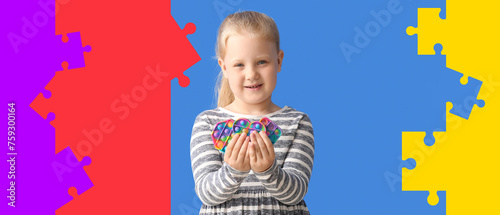 Portrait of little girl wit...