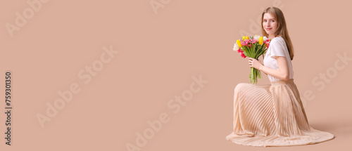 Beautiful young woman with ...