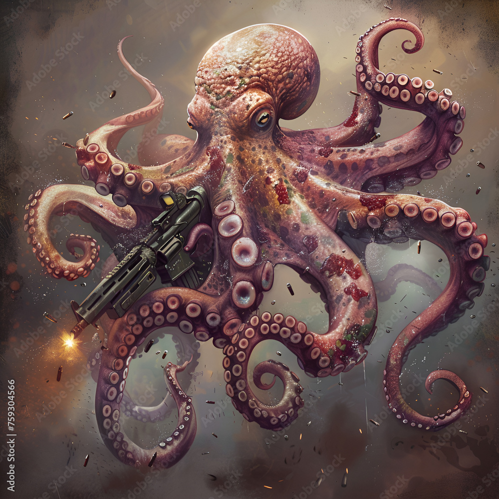 Fototapeta premium octopus in the water