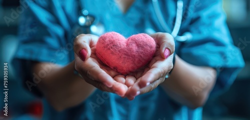 World Heart Day concept, Healthcare and medical, doctor doing symbol showing heart hands shape, Medical love, care safety, Medical technology, family and life, financial health insurance savings photo