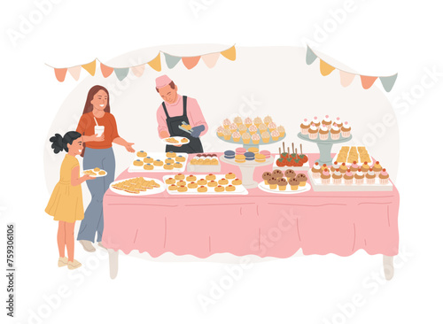 Catering isolated concept vector illustration. Catering to survive virus, coronavirus safety nutrition, ready fresh restaurant cooked food, social distancing, quarantine vector concept.