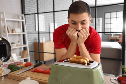 Impatient young man waiting...