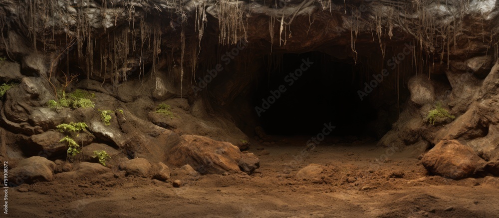 Textured earth from an underground dwelling Textured earth from an underground dwelling