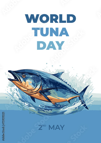 tuna in the sea, perfect for international day, world tuna day, celebrated on May 2