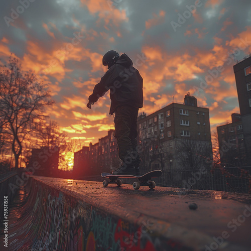 Skateboarding Urban Adventure: Anti-terrorism Drill