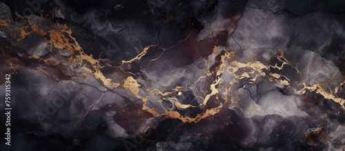 Marble texture with dark colors and organic design for product display or montage.