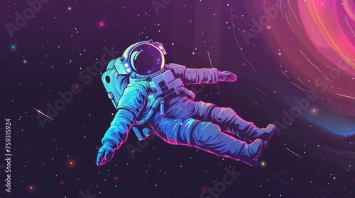 astronaut floating in space generative ai