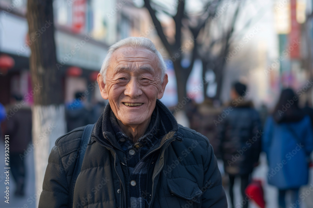 A man in a black jacket smiles for the camera A man in a black jacket smiles for the camera