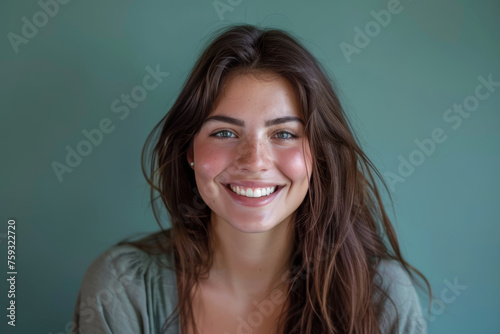A woman with long hair and green eyes smiles for the camera © MagnusCort