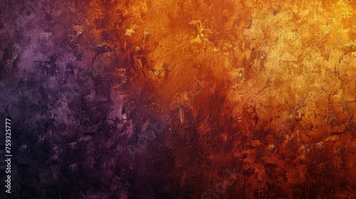 Dark orange brown purple abstract texture, gradient, cherry gold vintage background, space for design, AI Generative