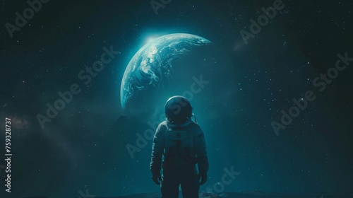 astronaut contemplating space generative ai