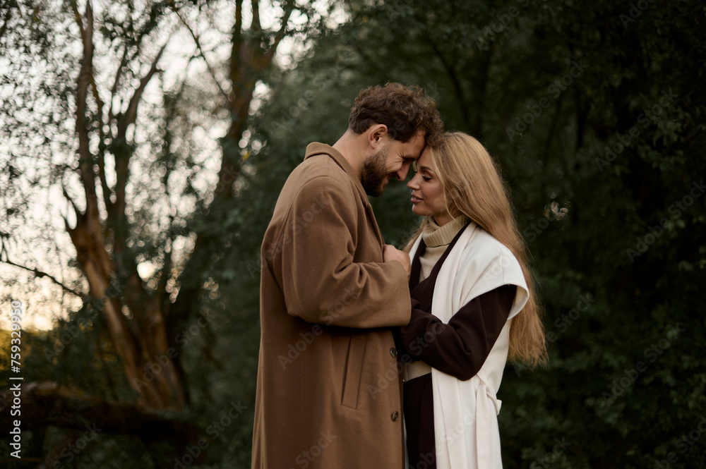 couple in love hugging in nature couple in love hugging in nature