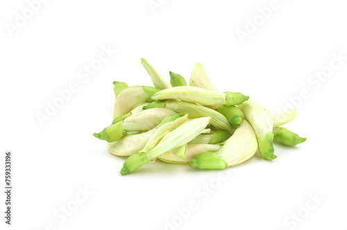 green beans isolated on white