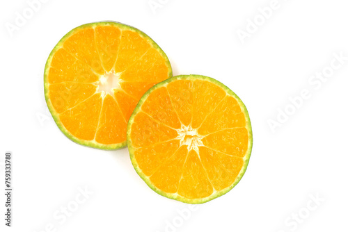 orange slice  clipping path  isolated on white background