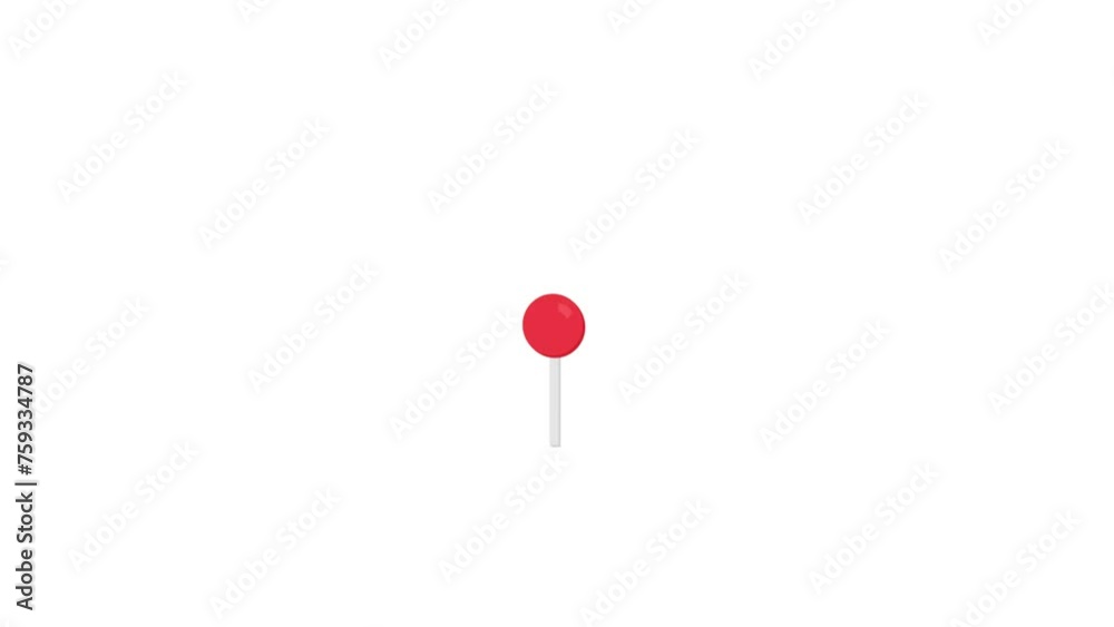 map pin animation concept.4k motion animation. destination pin and icon