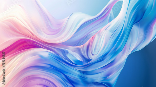 Modern colorful flow poster. Wave Liquid shape in blue color background.