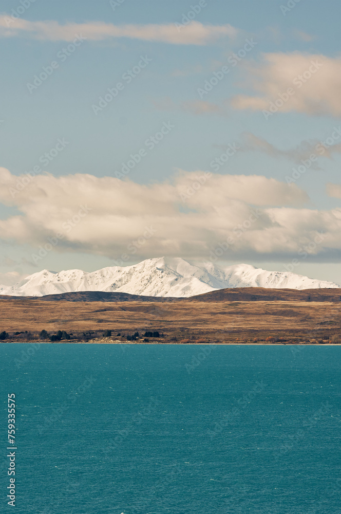 Winter warm color mountain landscape Winter warm color mountain landscape