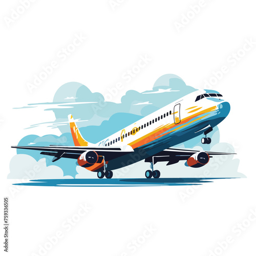 Airplane travel design vector illustration eps10 gr