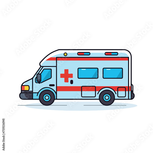 Ambulance icon vector illustration flat design flat