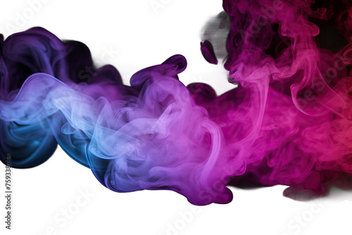 purple smoke on white