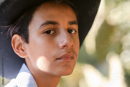confident latin boy