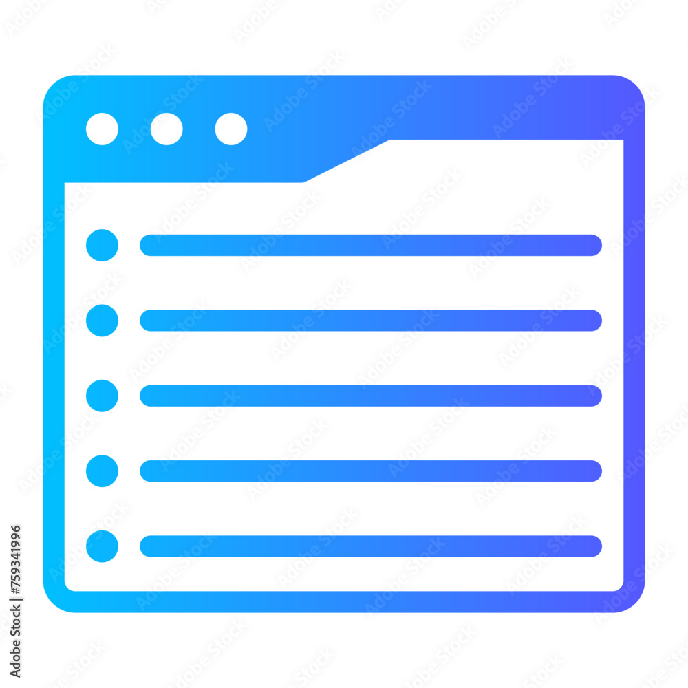 browser gradient icon browser gradient icon