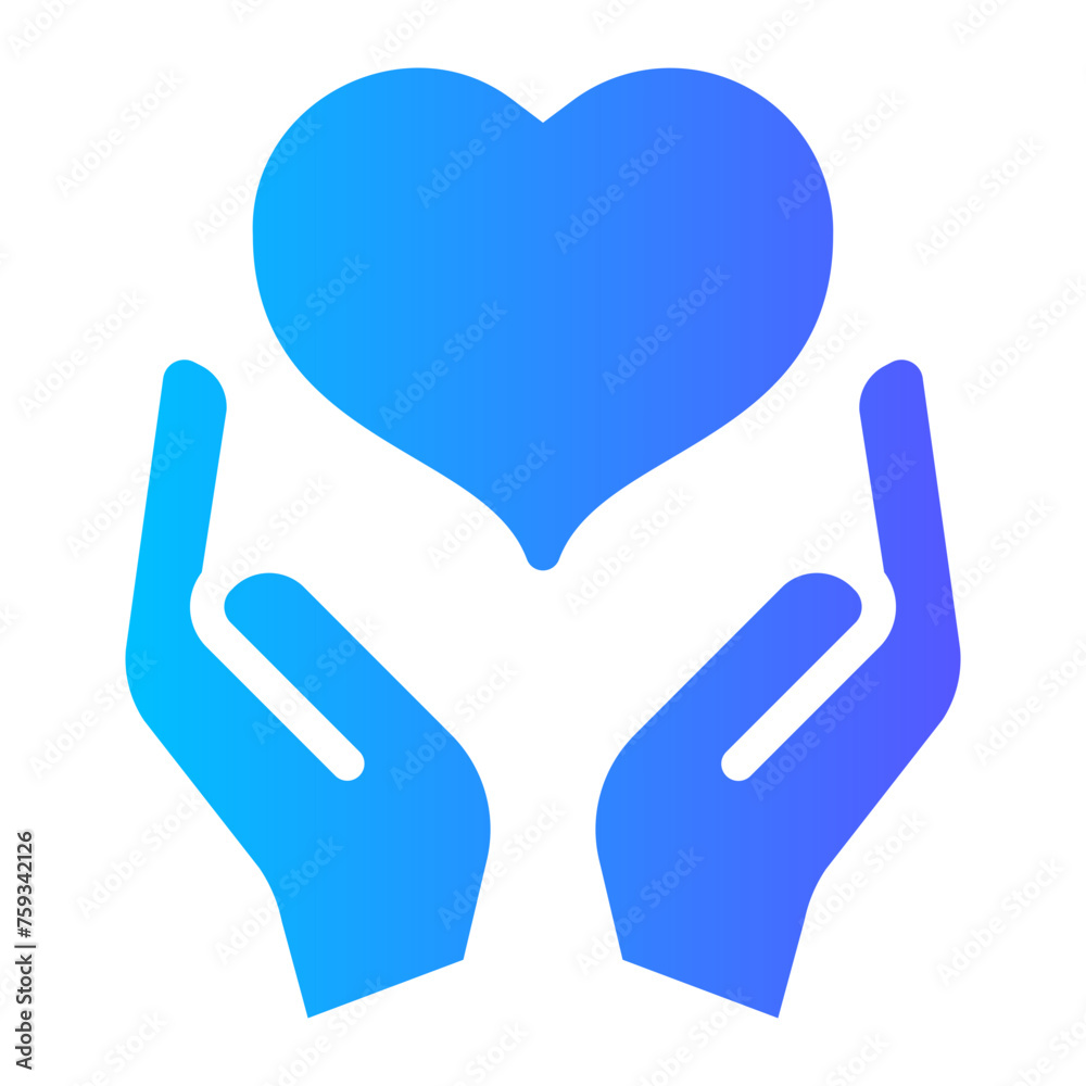 Obraz premium volunteering gradient icon