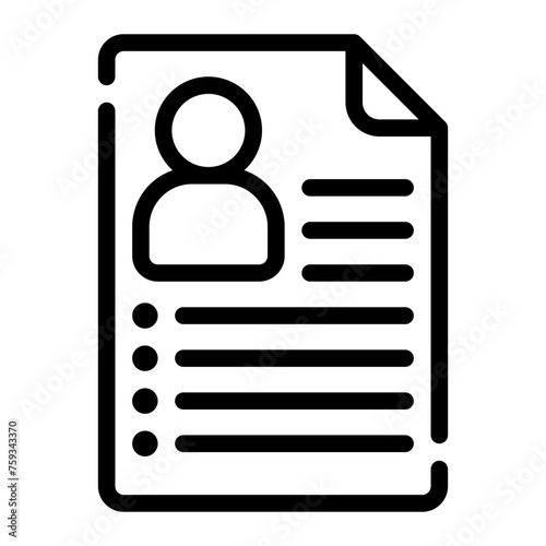 resume line icon